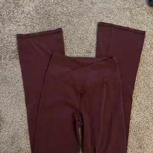 PINK Victoria's Secret Deep plum colored flare  Leggings